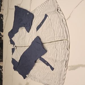 Womens size large striped zip up hoodie